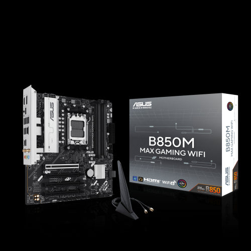 Placa Mãe ASUS B850M MAX GAMING WIFI / Preto / 90MB1LL0-M0EAY0_1