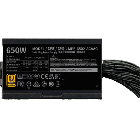 FUENTE ALIMENTACION COOLER MASTER MWE GOLD 650 V3 650W ATX 3.1 NON MODULLAR (MPE-6502-ACAAG-3BEU)_0