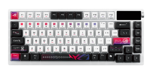 ASUS ROG Azoth X teclado Juego USB + RF Wireless + Bluetooth Negro, Blanco_1