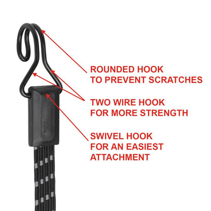 Cordão Tensão Master Lock Reflectivo 80cm Double Hook