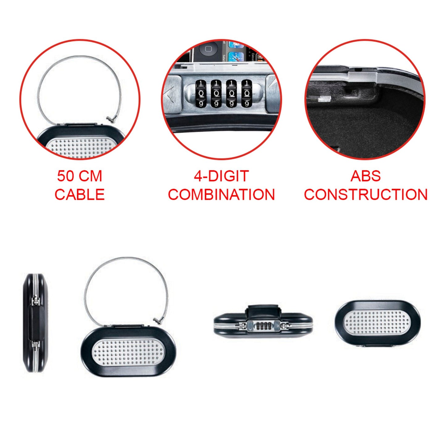 Cofre Pequeno Portátil Master Lock Combinação 4 Digitos 17026450_2