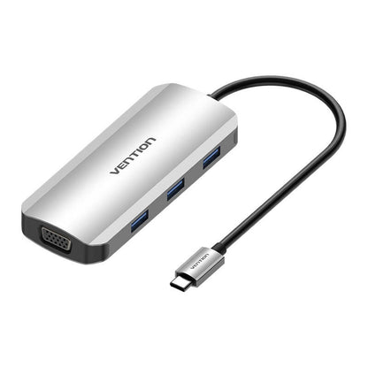 Docking USB Tipo-C Vention TOIHB/ 1xHDMI/ 1xVGA/ 3xUSB/ 1xUSB Tipo-C PD/ Gris_1