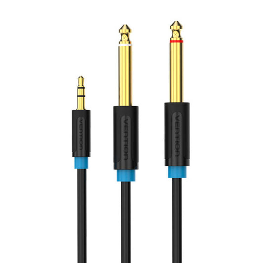Cable Estéreo Vention BACBF/ Jack 3.5 Macho - 2x Jack 6.5 Macho/ 1m/ Negro_0