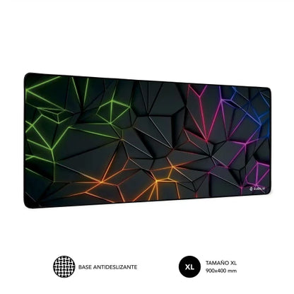 SUBBLIM Neon Obsidian XL Alfombrilla de ratón para juegos Negro, Multicolor_1