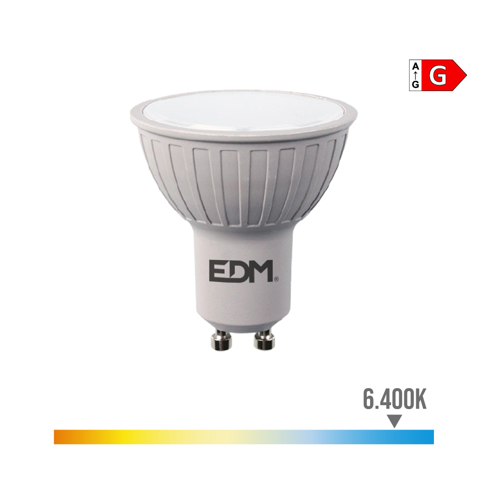 LÃ¢mpada led dicroica regulÃ¡vel gu10 6w 500lm 6400k luz fria Ã¸5x5,5cm edm_0