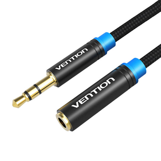 Cable Estéreo Vention VAB-B06-B500-M/ Jack 3.5 Macho - Jack 3.5 Hembra/ 5m/ Negro_0