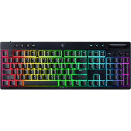 Razer BlackWidow V4 Low-Profile HyperSpeed teclado Juego USB + RF Wireless + Bluetooth QWERTY Internacional de EE.UU. Negro_0