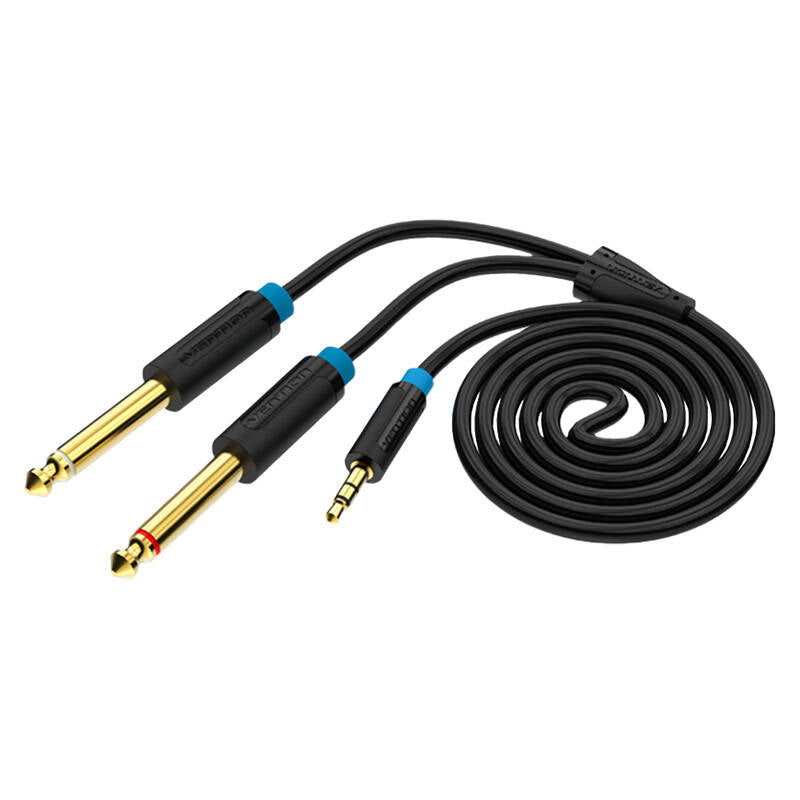 Cable Estéreo Vention BACBJ/ Jack 3.5 Macho - 2x Jack 6.5 Macho/ 5m/ Negro_2