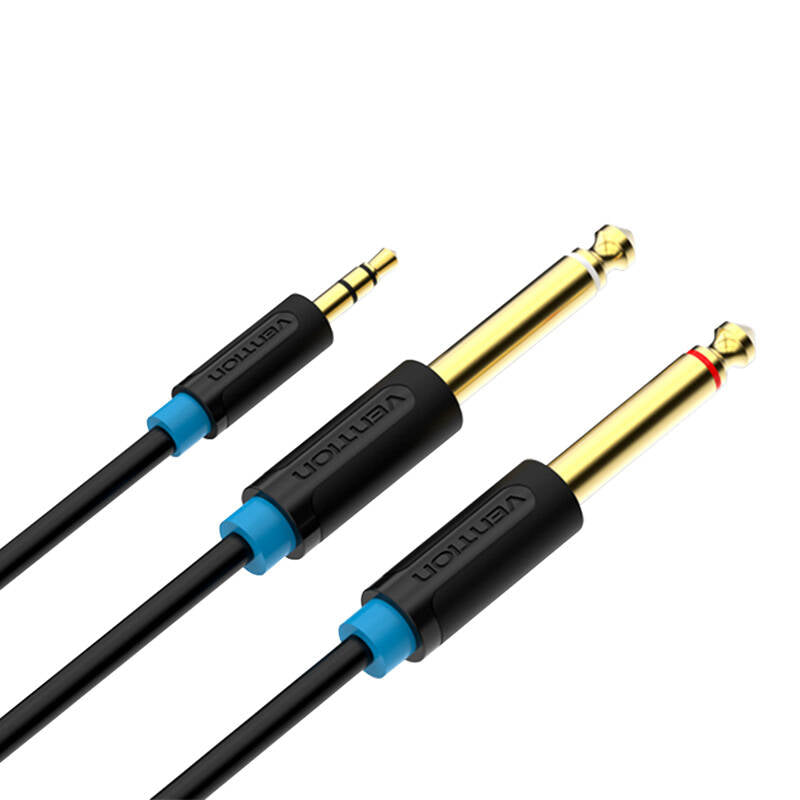 Cable Estéreo Vention BACBJ/ Jack 3.5 Macho - 2x Jack 6.5 Macho/ 5m/ Negro_3