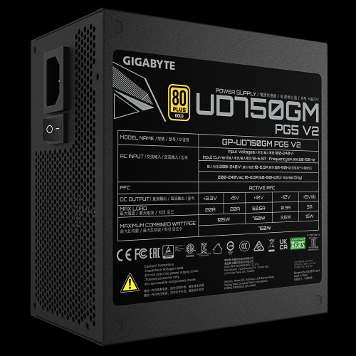 Fonte de Alimentação GIGABYTE GP-UD750GM PG5 V2 / Preto / 750W_5