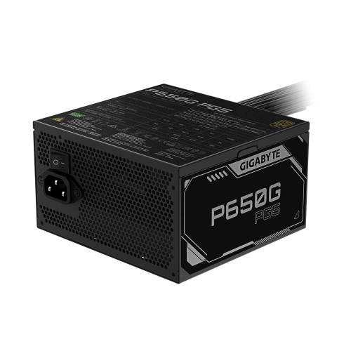 GIGABYTE P650G PCIE 5.1 Fuente de alimentación – PCIe 5.1, 80 PLUS Silver, ventilador de 120mm, compatible con ATX 3.1, enchufe EU_2