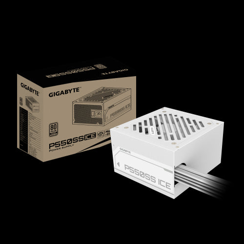 GIGABYTE P550SS ICE Fuente de AlimentaciÃ³n - PCIe 5.0, 80 PLUS Silver, Ventilador de 120 mm, Compatible con ATX 3.0, Enchufe EU_0