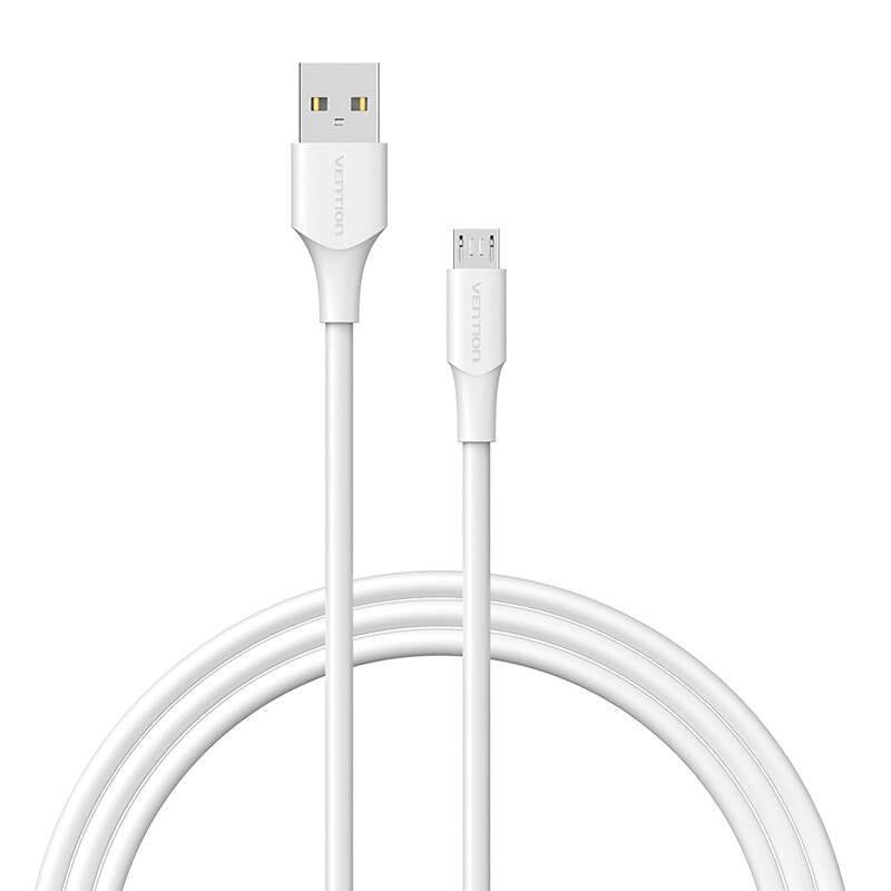 Cable USB 2.0 Vention CTIWF/ USB Macho - MicroUSB Macho/ Hasta 60W/ 480Mbps/ 1m/ Blanco_1
