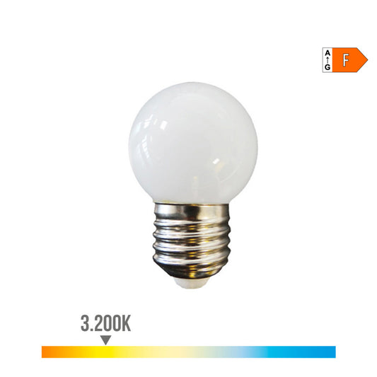 LÃ¢mpada esfÃ©rica led e27 1,5w 130lm 3000k luz calida Ã¸45x69mm edm_0