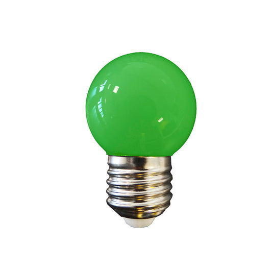 LÃ¢mpada esfÃ©rica led e27 1w 80lm luz verde Ã¸45x69mm edm_0