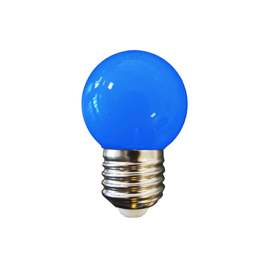 LÃ¢mpada esfÃ©rica led e27 1w 80lm luz azul Ã¸45x69mm edm_0