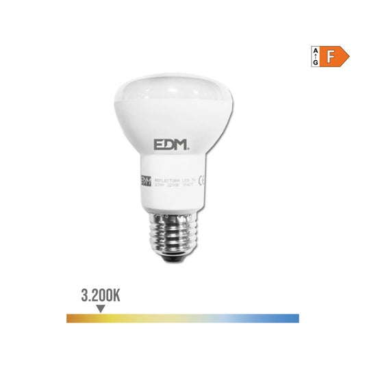 LÃ¢mpada reflectora led r63 e27 7w 600lm 3200k luz quente Ã¸6,3x10,2cm edm_0