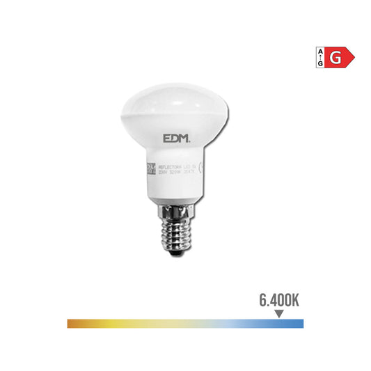LÃ¢mpada refletora led r50 e14 5w 400lm 6400k luz fria Ã¸50x86mm edm_0