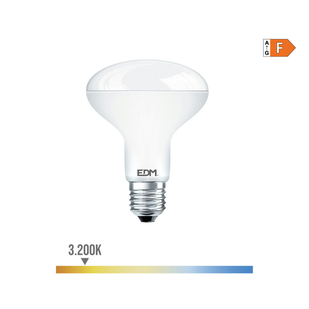 LÃ¢mpada refletora led r90 e27 12w 1154lm 3200k luz quente Ã¸9x12,1cm edm_0