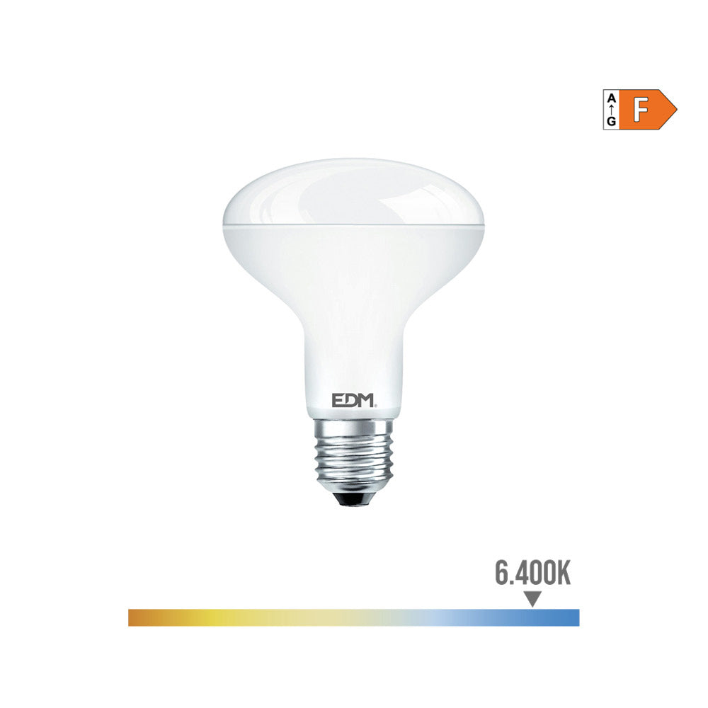 LÃ¢mpada refletora led r90 e27 12w 1154lm 6400k luz fria Ã¸9x12,1cm edm_0