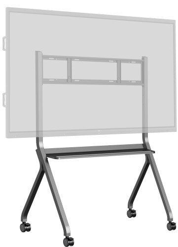 IIYAMA MOBILE CART ON WHEELS, MAX. LOAD 100KG, SUITABLE FOR 55~86", MAX VESA 800X600 COLOR SILVER METALIC (MD-CART02-S1)_0