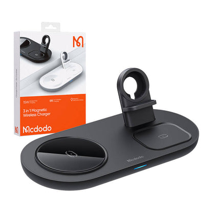 Wireless Charger Mcdodo CH-7061 3 in 1 15W (mobile/TWS/Apple watch) (black)_6