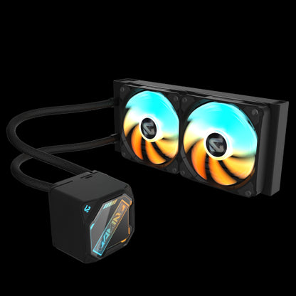 GIGABYTE GAMING 240 RefrigeraciÃ³n LÃ­quida para CPU - 2x120mm Ventiladores ARGB, mecanismo de enclavamiento deslizante, DAISY-CHAIN, Compatible con Intel LGA 1851 y AMD AM5_1