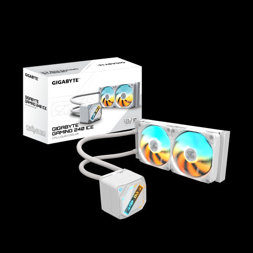 GIGABYTE GAMING 240 ICE RefrigeraciÃ³n LÃ­quida para CPU - 2x120mm Ventiladores ARGB, mecanismo de enclavamiento deslizante, DAISY-CHAIN, Compatible con Intel LGA 1851 y AMD AM5_0