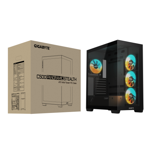 Tower-Gehäuse GIGABYTE C500 Panoramic Stealth / Preto_7