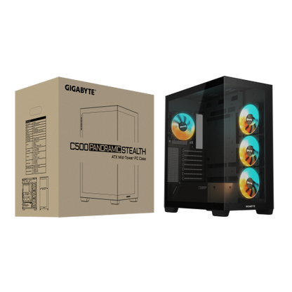 Tower-Gehäuse GIGABYTE C500 Panoramic Stealth / Preto_7