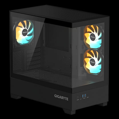Gabinete GIGABYTE C201 PANORAMIC / Preto / CJ11154993_1