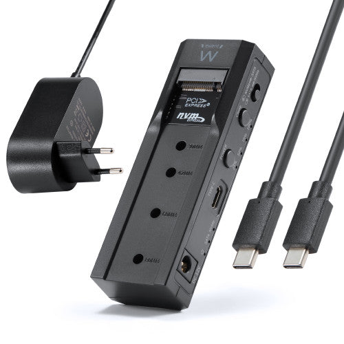 Docking Station Ewent / Clonagem USB-C SSD NVME M2 & SATA 3.5" / Preto / EW7065_0