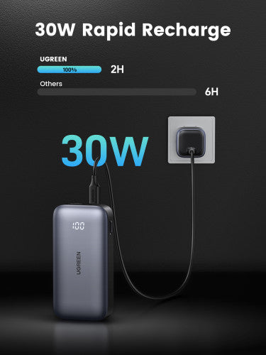 Powerbank UGREEN 10000mAh / Preto / Quick Charging 30W / 25185_4
