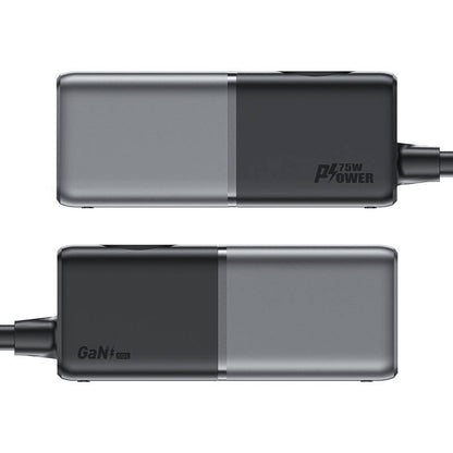 Acefast Z2 GaN 75W PD desktop charger 3x USB-C 2x USB-A - black and gray_6
