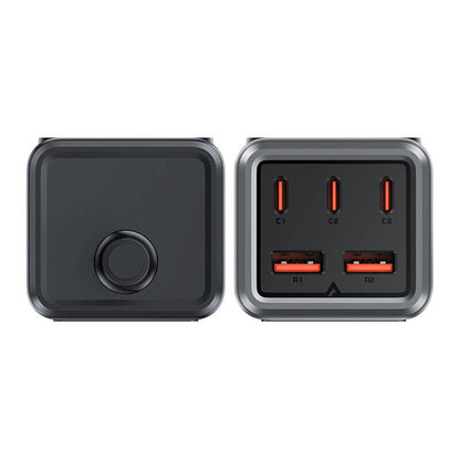 Acefast Z2 GaN 75W PD desktop charger 3x USB-C 2x USB-A - black and gray_9
