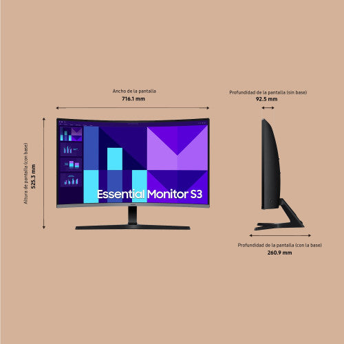 Monitor Samsung S32D392GAU / Full HD 32" / Preto_3