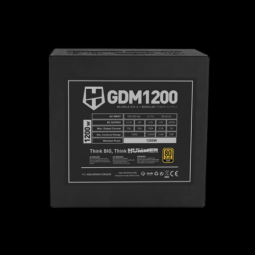 Fuente de Alimentación Nox Hummer GDM/ 1200W/ Ventilador 12cm/ 80 Plus Gold_6