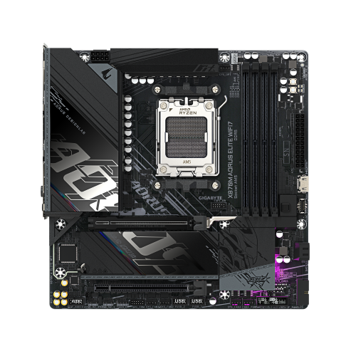 GIGABYTE X870M AORUS ELITE WIFI7 Placa Base â Compatible con procesadores AMD Ryzen 9000, VRM digital de 14+2+2 fases, hasta 8200 MHz DDR5 (OC), 1 x PCIe 5.0 + 1 x PCIe 4.0, Wi-Fi 7, LAN 2.5 GbE, USB 4_1