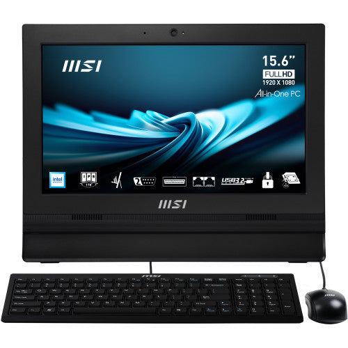 MSI Pro AP162T ADL-042XEU All-in-One PC IntelÂ® N N100 39,6 cm (15.6") 1920 x 1080 Pixeles Pantalla tÃ¡ctil PC todo en uno 8 GB DDR4-SDRAM 256 GB SSD Wi-Fi 6E (802.11ax) Negro_0