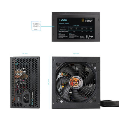 Fuente de Alimentación TooQ TQHELIOS-750SP/ 750W/ Ventilador 12cm/ 80 Plus Bronze_4