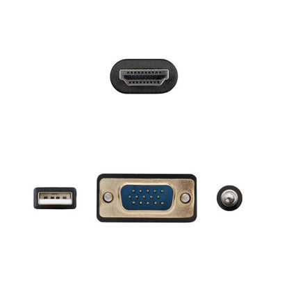 Cable Conversor Nanocable 10.15.4612/ HDMI Macho - VGA Macho/ Jack 3.5 Macho/ USB Macho/ 1.8m/ Negro_3