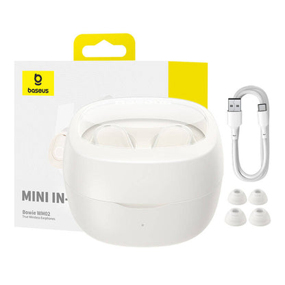Wireless headphones Baseus Bowie WM02 TWS, Bluetooth 5.0 (white) OS_9