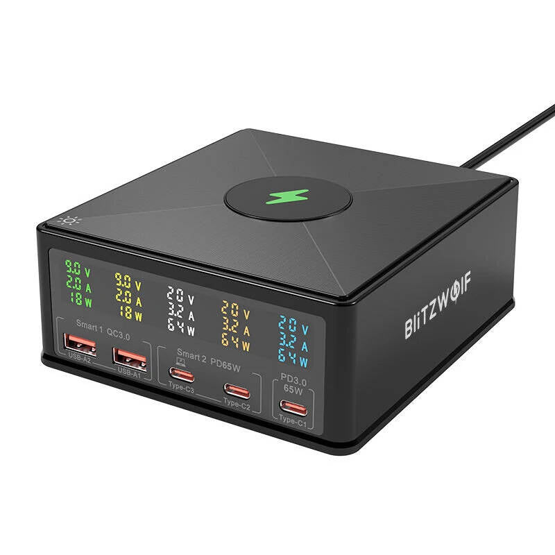 Charger Blitzwolf 868H, 2xUSB-A, 3xUSB type-C, 160W (black)_0