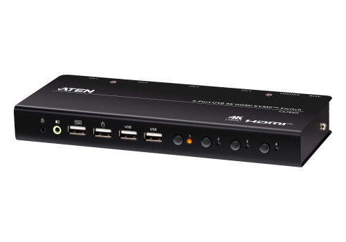 ATEN 4-PORT USB 4K HDMI KVMP SWITCH WITH USB PERIPHERAL SUPPORT_0