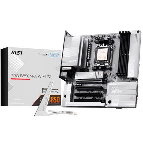 PLACA MSI PRO B850M-A WIFI PZ,AMD,AM5,B850,4DDR5,256GB,1HDMI+1DP,4SATA3+2M.2,5G LAN,6USB3.2,MATX_0