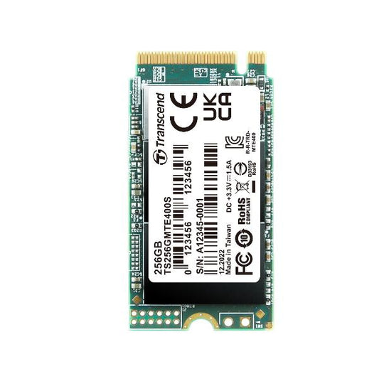 TS256GMTE400S - SSD M.2 2242 da 256GB, PCIe Gen3x4, NVMe, 3D TLC, senza DRAM_0