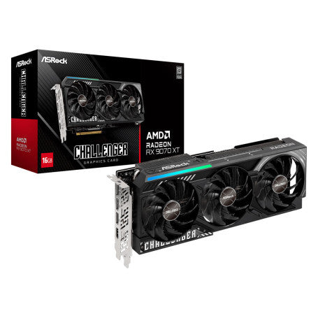 VGA ASROCK RX 9070 XT CHALLENGER,AMD,RX9070XT,16GB,GDDR6,256BIT,1HDMI+3DP (RX9070XT CL 16G)_0