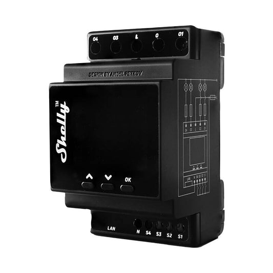 DIN Rail Smart Switch Shelly Pro 4PM with power metering, 4 channels_0