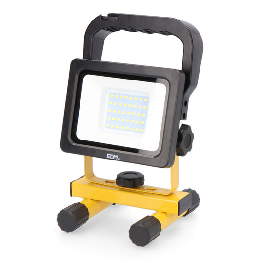 Projetor led recarregÃ¡vel 20w 2000lm 6500k edm_0