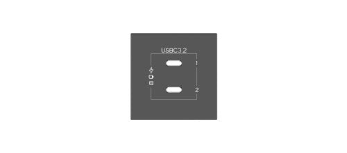 KRAMER ROOM CONNECTIVITY PASSIVE BLACK MODULE WITH 1 USBC FF PORT INPUT. MALE OUTPUT- MD-C/CM(B) (80-000357)_0